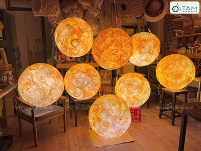 [ORDER 3-5 NGÀY] Đèn mặt trăng tròn 3D decor nhiều cỡ [Cứng cáp - Sáng đẹp] MATTRANG-01