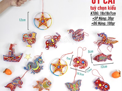 Lồng đèn thú kiếng mini 13 kiểu ĐK15cm LDEN-KIENG-03