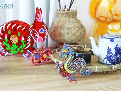 Lồng đèn thú kiếng mini 13 kiểu ĐK15cm LDEN-KIENG-03