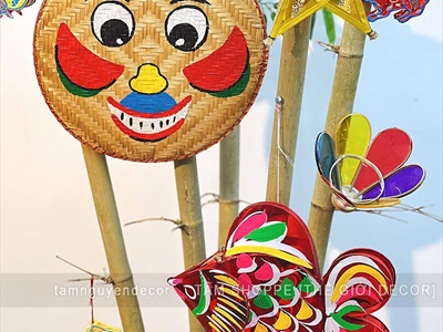 Mẹt tre vẽ dân gian hình mặt cười ĐK30-35cm [Nét vẽ chuẩn - Nhiều kiểu chọn] METTRE-01