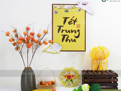 Mặt trăng, đám mây, con thỏ trang trí Trung thu bằng Formex 5li nhiều kiểu (tặng băng keo 2 mặt) FORM-TRTHU-01