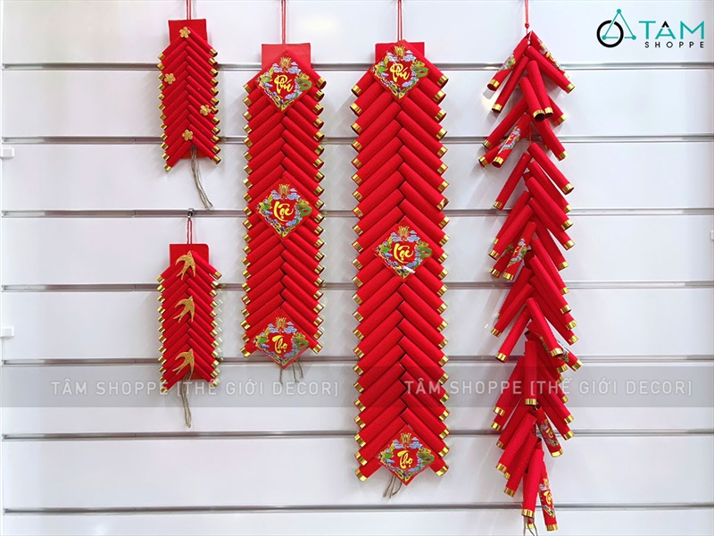 Dây pháo giấy treo Tết nhiều kiểu [Hàng đẹp + đủ cỡ] DAYPHAO-01