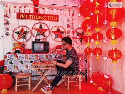 Lồng đèn ông sao truyền thống cỡ nhỏ & trung 35-45cm LDEN-KIENG-01