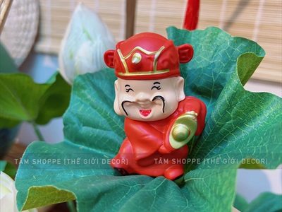 Tượng ông thần tài nhựa nhỏ cầm tiền vàng cao 6cm [Chuẩn đẹp - Được chọn kiểu] TUONG-THANTAI-01