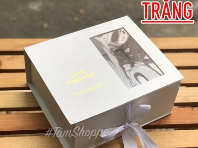 Hộp quà sang trọng cửa sổ trong suốt tự gấp dễ dàng HOPDUNGQUA-01