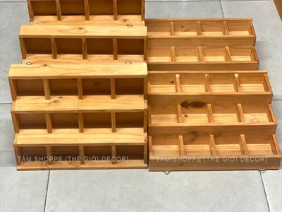 Kệ gỗ trang trí 3 tầng 12 ngăn 2 cách dùng KEBAN-01