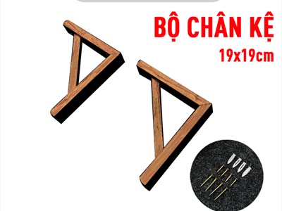 Kệ gỗ treo tường ê ke gỗ vuông góc đơn giản KETUONG-01