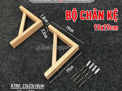 Kệ gỗ treo tường ê ke gỗ vuông góc đơn giản KETUONG-01