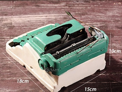 Mô hình máy đánh chữ Vintage xanh ngọc MHVT-MD.CH-02