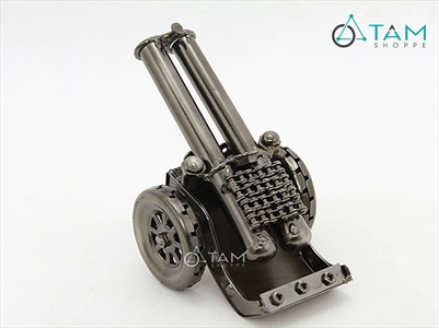 Mô hình xe súng đại bác 2 nòng sắt MHX-SĐB-01