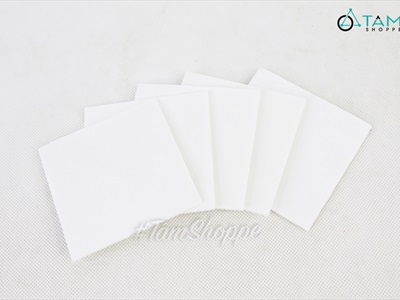 Set 05 miếng băng keo 2 mặt trắng vuông xốp siêu dính cạnh 8cm BANGKEO-04