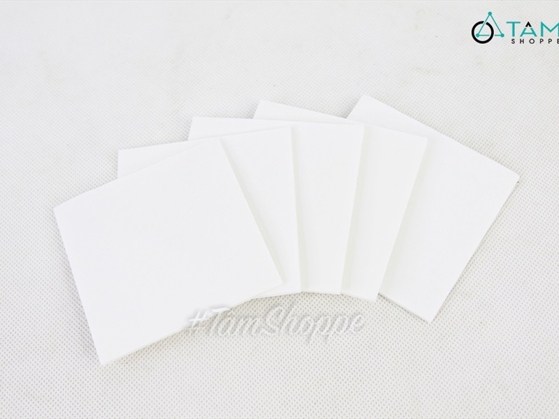 Set 05 miếng băng keo 2 mặt trắng vuông xốp siêu dính cạnh 8cm BANGKEO-04