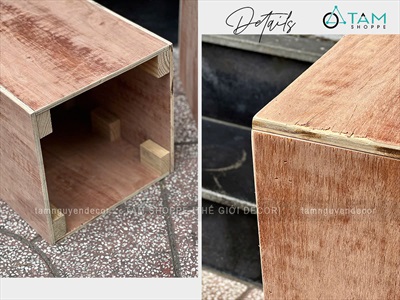 Bục đôn gỗ vuông làm đôn decor trang trí chụp hình [Bục thô - Chắc chắn] BUCDON-01