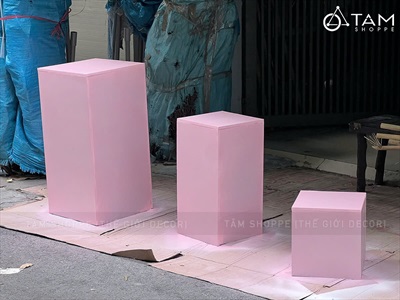 Bục đôn gỗ vuông làm đôn decor trang trí chụp hình [Bục thô - Chắc chắn] BUCDON-01