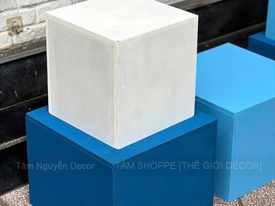 Bục đôn gỗ vuông làm đôn decor trang trí chụp hình [Bục thô - Chắc chắn] BUCDON-01