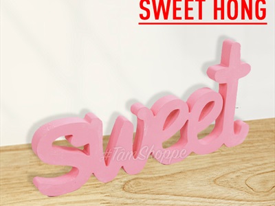 Chữ gỗ Sweet - Home nét thường cao 15cm CHUGO-05