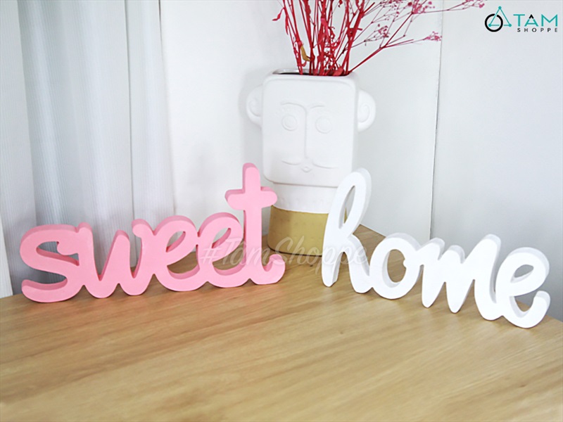 Chữ gỗ Sweet - Home nét thường cao 15cm CHUGO-05