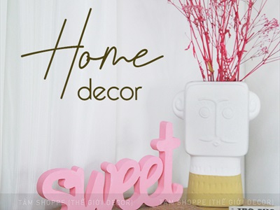 Chữ gỗ Sweet - Home nét thường cao 15cm CHUGO-05
