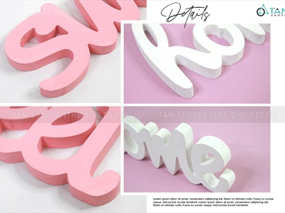 Chữ gỗ Sweet - Home nét thường cao 15cm CHUGO-05