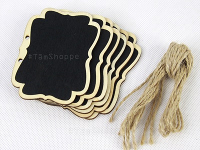 Set 06 bảng đen viết phấn mini treo tường cùng kiểu [1 mặt - kèm dây] BANGDEN-16