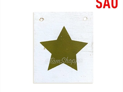Thẻ chữ gỗ số gỗ trang trí [Lẻ từng thẻ - Có lỗ xỏ dây treo] CHUGO-11