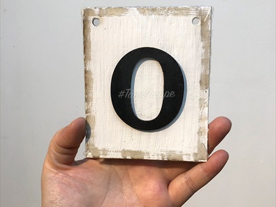 Thẻ chữ gỗ số gỗ trang trí [Lẻ từng thẻ - Có lỗ xỏ dây treo] CHUGO-11