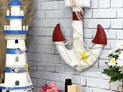 Mỏ neo trang trí chủ đề biển dài 32,5cm [Thủ công - Nhiều kiểu] MONEO-03