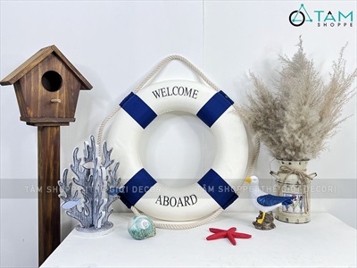 Phao cứu sinh decor chữ welcome kiểu đơn giản [2 màu - 5 size] PHAOCUUSINH-01