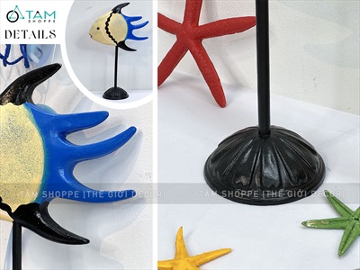 Standee cá gỗ decor để bàn đế cao [Thủ công - Nhiều kiểu] STANDEE-BIEN-01