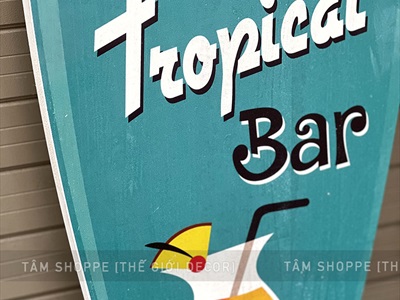 Ván lướt sóng trang trí chủ đề Tropical bar cao 90-150cm [In sắc nét - 3 kiểu dáng] VLS-05