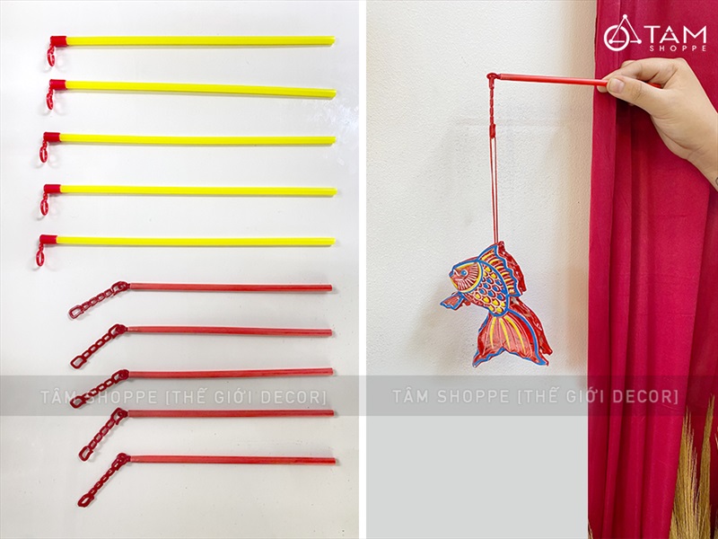 Set 05 que nhựa cầm lồng đèn QUECAM-01