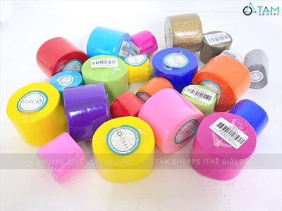 Cuộn giấy nhún nhiều màu handmade decor tiệc PK-GIAY-02