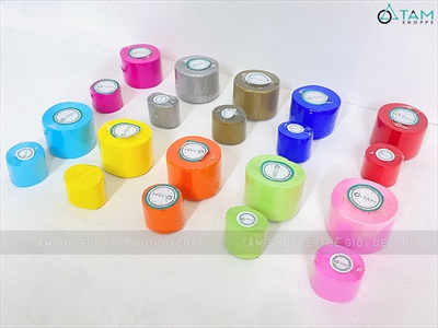 Cuộn giấy nhún nhiều màu handmade decor tiệc PK-GIAY-02