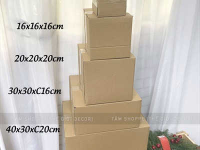 Hộp giấy carton làm hộp quà giáng sinh [Cứng cáp - nhiều cỡ] HOPDUNGQUA-02