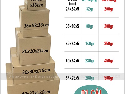 Hộp giấy carton làm hộp quà giáng sinh [Cứng cáp - nhiều cỡ] HOPDUNGQUA-02
