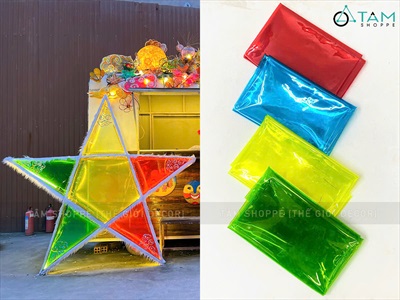 Màn nhựa dẻo PVC màu trong suốt làm lồng đèn [Khổ 1m2 - dày đẹp] GIAYMAU-02
