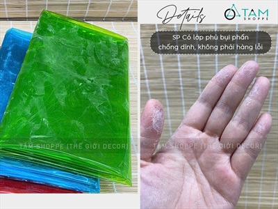 Màn nhựa dẻo PVC màu trong suốt làm lồng đèn [Khổ 1m2 - dày đẹp] GIAYMAU-02