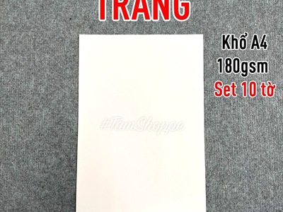Xấp 10 tờ giấy màu cứng khổ A4 180gsm GIAYMAU-01