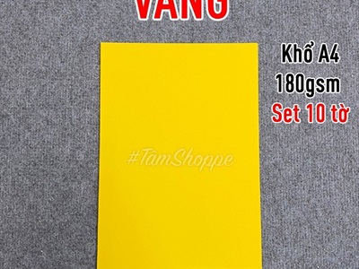Xấp 10 tờ giấy màu cứng khổ A4 180gsm GIAYMAU-01
