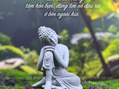 Tượng phật ngồi 2 kiểu resin giả đá TUONGPHAT-01