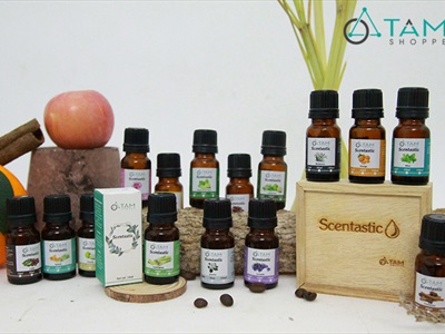 Combo TD02: Bộ 3 chai tinh dầu thiên nhiên 10ml ‪SCENTASTIC [ Tặng hộp gỗ ]