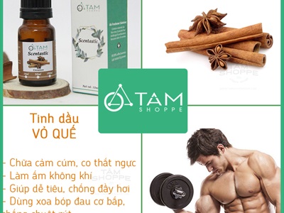 Tinh dầu vỏ quế nguyên chất 100% SCENTASTIC
