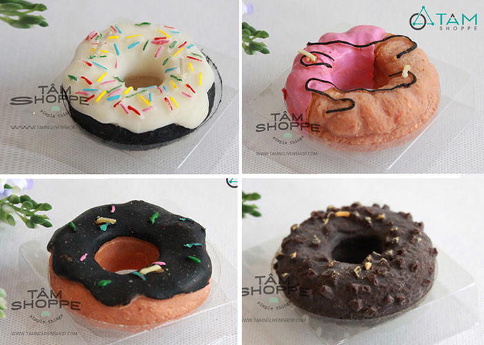Nến trang trí hình bánh Donuts