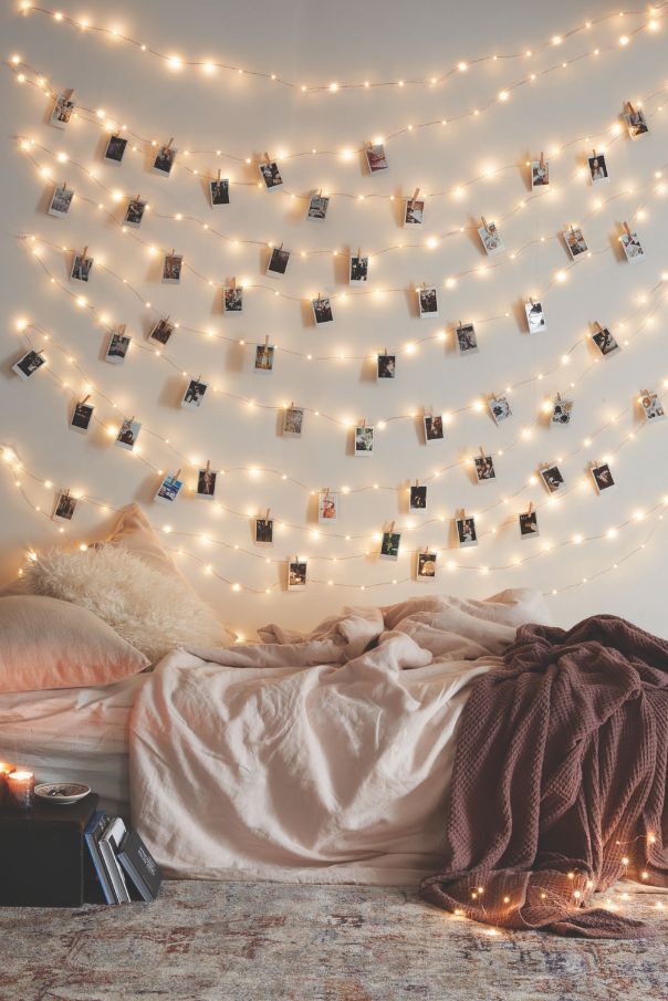 Tâm Shoppe | Gợi ý cách trang trí phòng ngủ lung linh với đèn dây